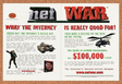 Net War PC Original 1997 Print Ad Authentic Online Video Game Sweepstakes Promo