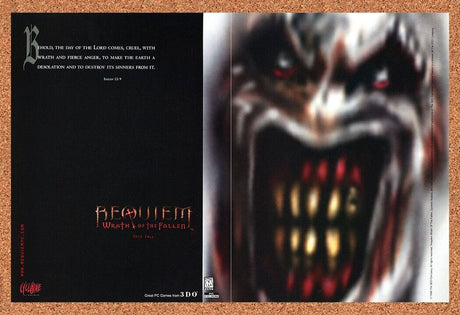 Requiem Wrath Of The Fallen PC Original 2000 Ad Authentic 3DO Video Game Promo