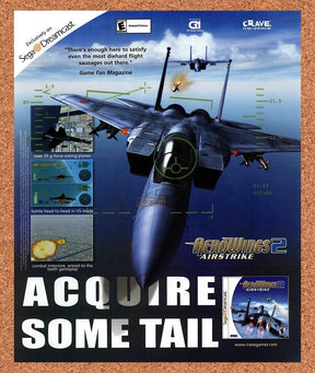 2000 AeroWings 2 Dreamcast Original Advertisement / Retro Promo v1