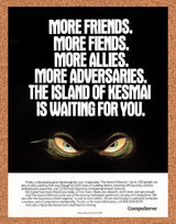 The Island Of Kesmai CompuServe Original 1990 Vintage Ad - Online Gaming Promo