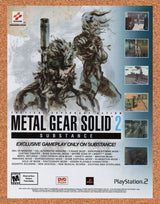 Metal Gear Solid 2 PS2 Substance Original 2003 Ad Authentic Video Game Promo