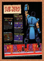 1993 Mortal Kombat Sub-Zero Profile Original Advertisement / Retro Promo v11
