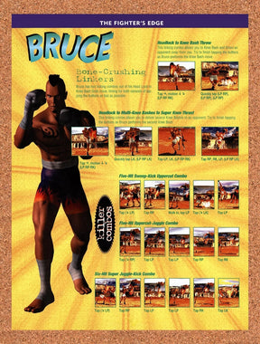 1996 Tekken 2 Bruce Combos Original Advertisement / Retro Promo vr2