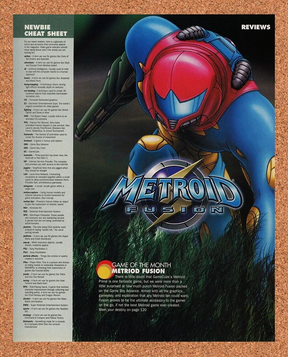 Metroid Fusion GBA Original 2005 Ad Authentic Nintendo Game Boy Video Game Promo
