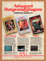 1989 Advanced Dungeons & Dragons  IBM Games Original Ad / Retro Wall Art v5