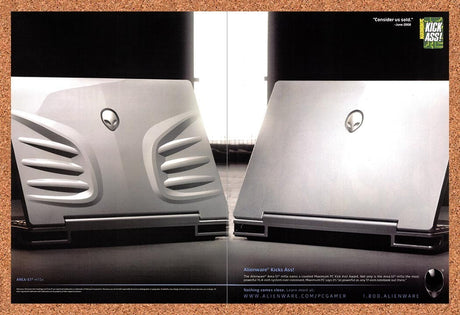 2008 Alienware Area-51 m15x Kick Ass! Award Recipient Original Ad / Promo v3