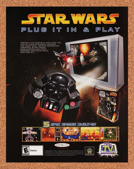 Star Wars Plug It In & Play Original 2007 Ad Authentic Console Video Game Promo