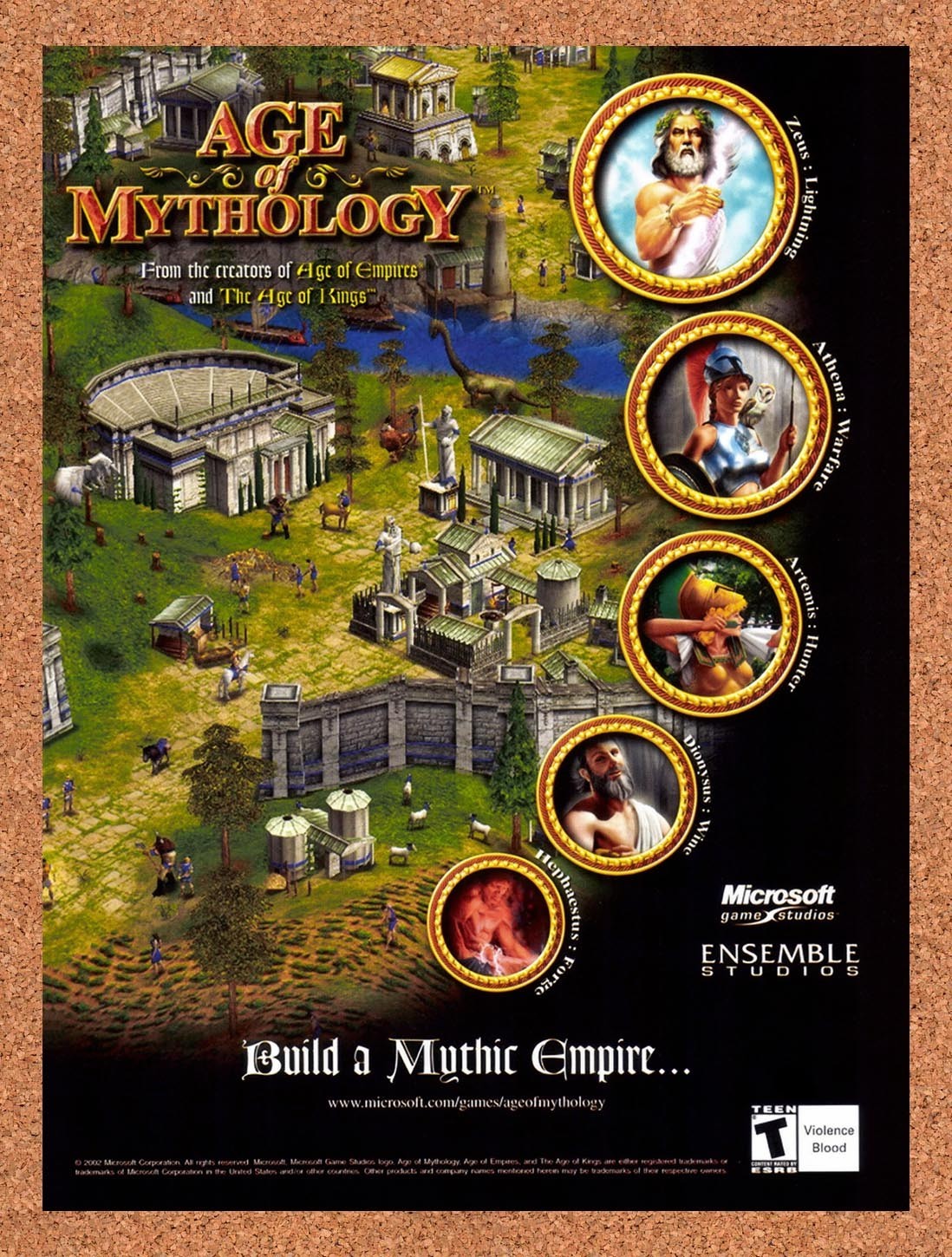 2002 Age Of Mythology PC Original Advertisement / Retro Promo v1