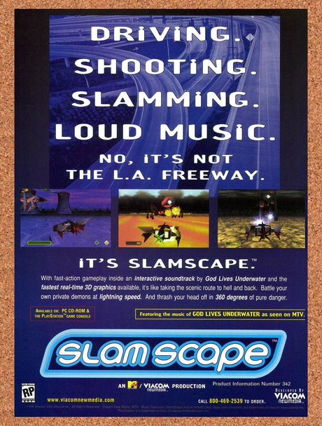 1996 SlamScape PC Original Advertisement / Retro Promo v2