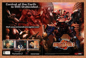 2002 Armored Core 3 PS2 Original Advertisement / Retro Promo v1