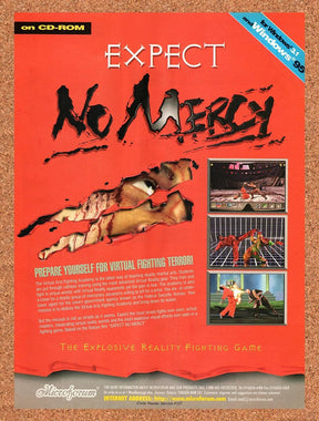 1995 Expect No Mercy PC Original Advertisement / Retro Promo v2