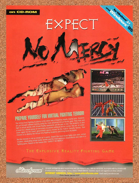 1995 Expect No Mercy PC Original Advertisement / Retro Promo v2