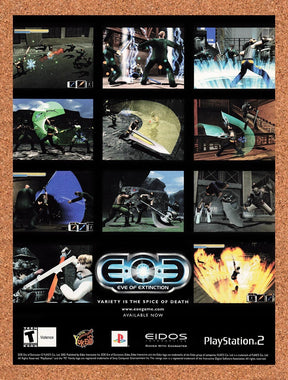 2002 Eve Of Extinction PS2 Original Advertisement / Retro Promo v1
