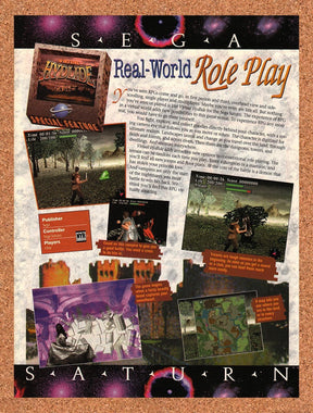 1995 Virtual Hydlide Saturn Original Advertisement / Retro Promo vr1