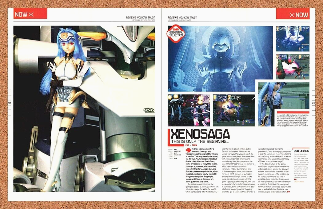 Xenosaga Episode 1 PS2 Original 2002 Ad Authentic Video Game Preview Promo