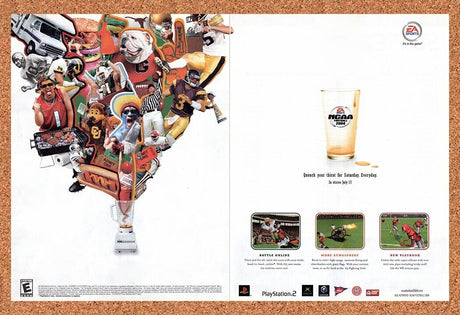 NCAA Football 2005 PS2 Original 2004 Vintage Ad - Video Game Promo