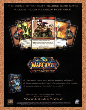 World Of WarCraft Trading Card Game Original 2007 Vintage Ad - Tooga Promo