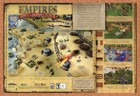Empires Dawn Of Modern World PC Original 2005 Ad Authentic Video Game Promo