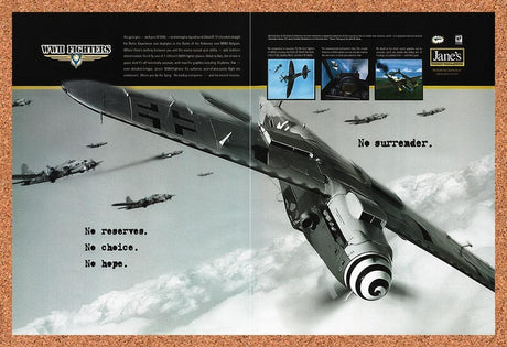 1998 Jane's WWII Fighters PC Original Advertisement / Retro Promo v1