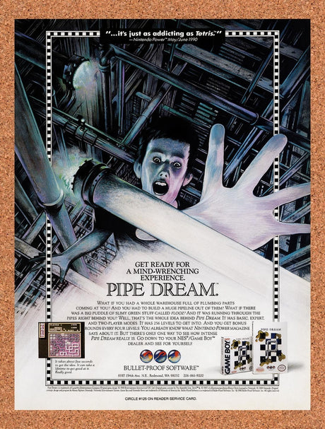 1990 Pipe Dream NES Original Advertisement / Retro Promo v2