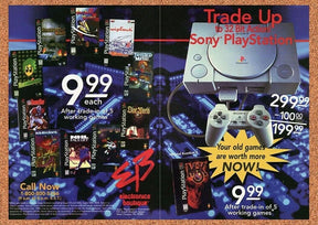 Electronics Boutique EB Games Original 2002 Ad Authentic PS1 Trade In Promo