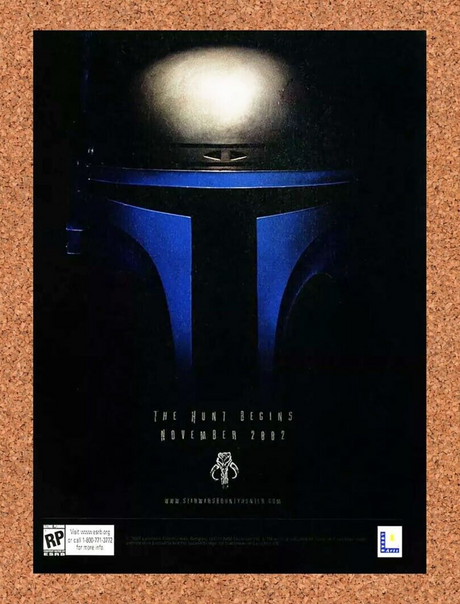 Star Wars Bounty Hunter GameCube Original 2004 Ad Authentic Video Game Promo v1