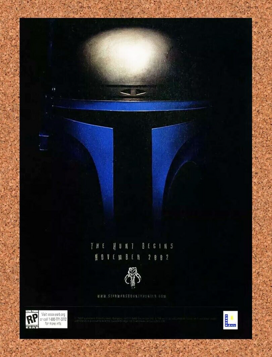 Star Wars Bounty Hunter GameCube Original 2003 Ad Authentic Video Game Promo v1
