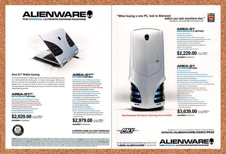 2004 Alienware The Original Ultimate Gaming Area-51m Original Ad / Promo v4