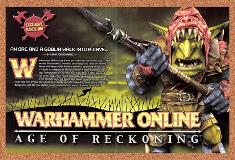 2008 Warhammer Online Age Of Reckoning PC Original Advertisement / promo vr4