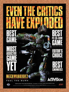 1996 MechWarrior 2 PC Original Advertisement / Retro Promo v2