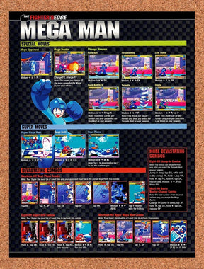 1999 Marvel vs Capcom Clash Of Super Heroes Mega Man Special Moves Original Ad 2