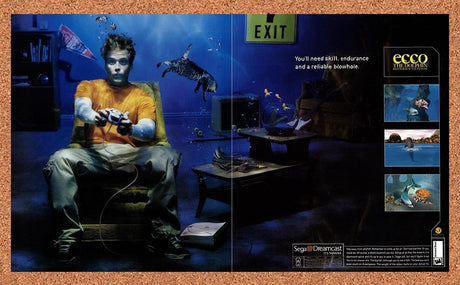 2000 Ecco The Dolphin Defenders Of The Future Dreamcast Original Ad / Promo v1