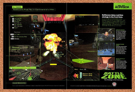1998 Battlezone PC Original Advertisement / Retro Promo v1