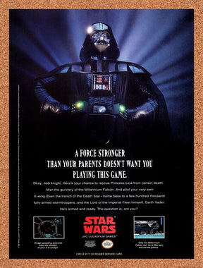 1992 Star Wars NES Original Advertisement / Retro Wall Art v3