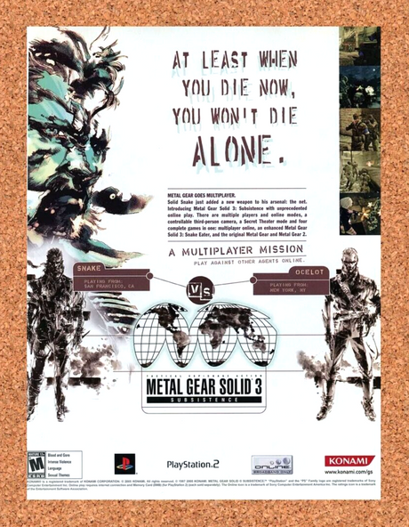 Metal Gear Solid 3 PS2 Subsistence Original 2006 Ad Authentic Game Promo