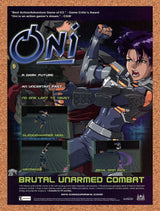 Oni PC Original 2001 Ad Authentic Anime Beat Em Up Shooter Video Game Promo v2