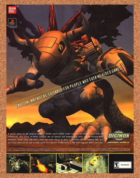 Digimon World 2 PS2 Original 2003 Ad Authentic Video Game Wall Art Promo