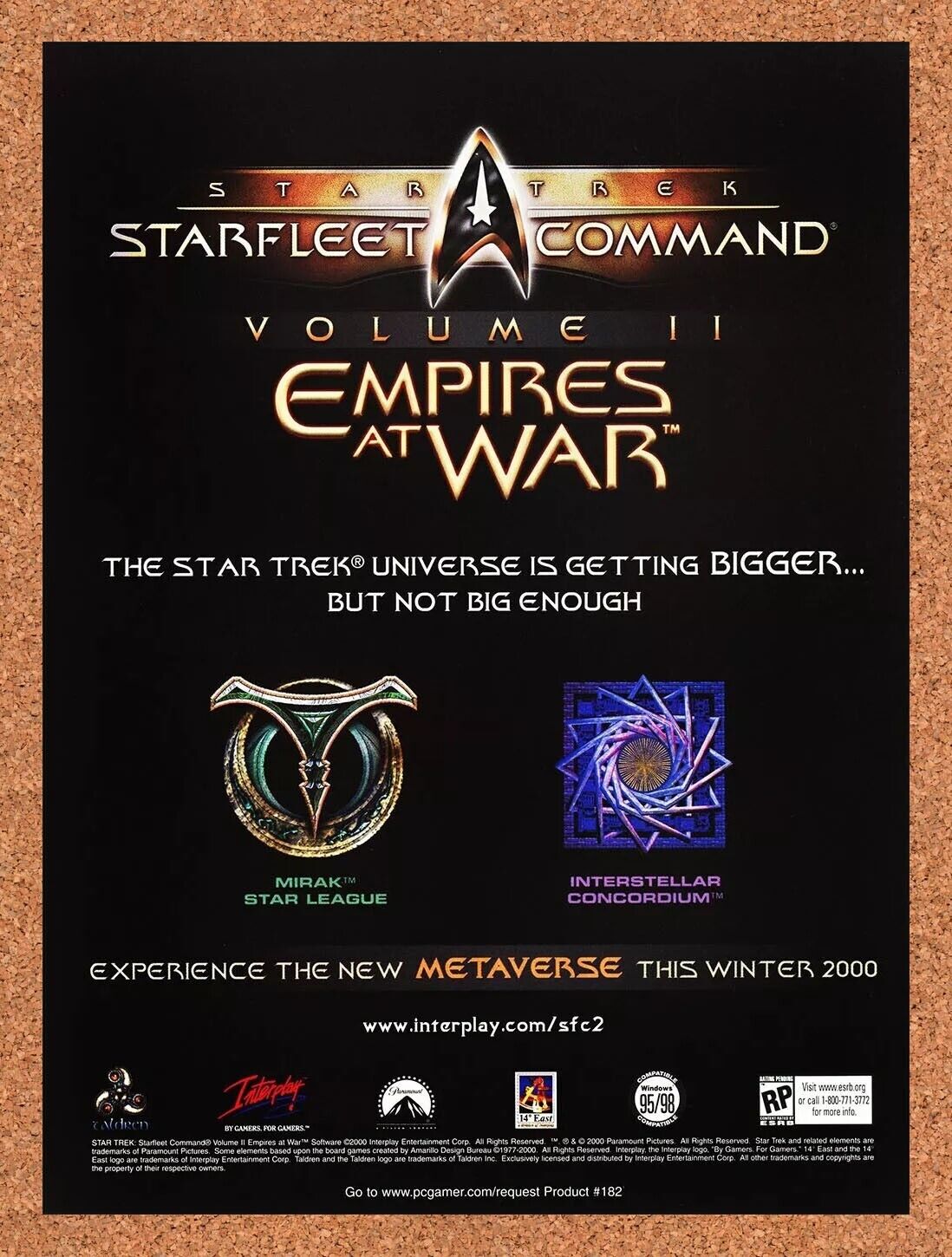 Star Trek Starfleet Command II Empires PC Original 2002 Ad Authentic Game Promo