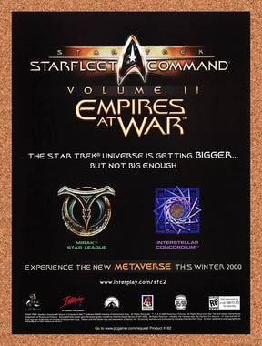 Star Trek Starfleet Command II Empires PC Original 2002 Ad Authentic Game Promo