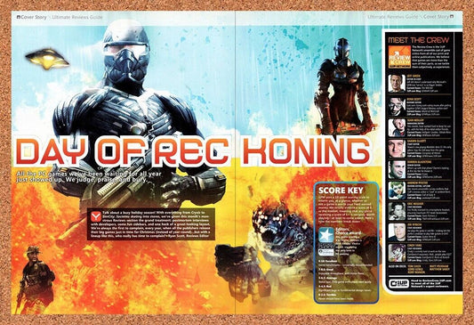 Crysis PC Original 2007 Vintage Ad - Day Of Reckoning Video Game Review Promo