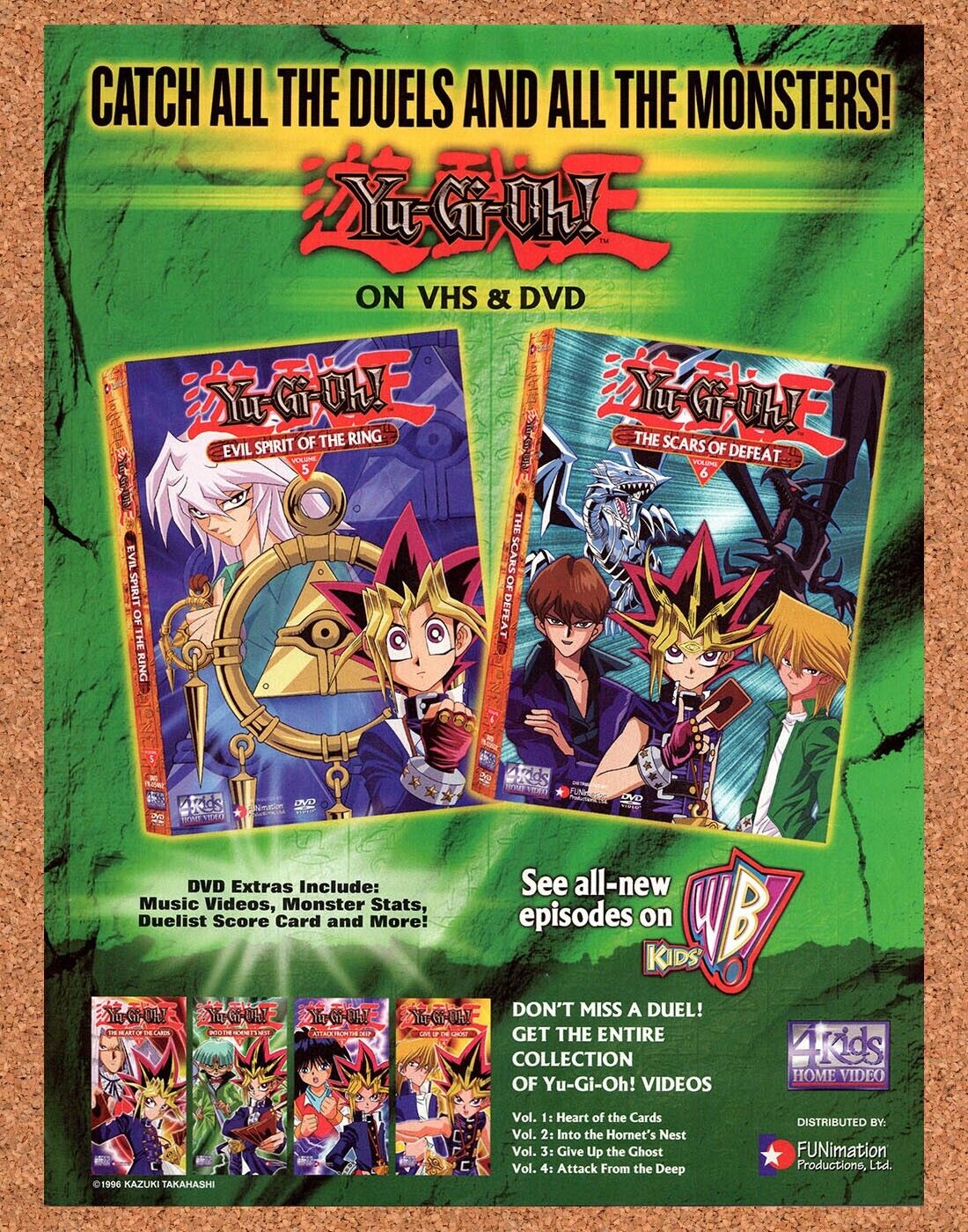 Yu-Gi-Oh VHS DVD Original 2002 Vintage Ad - Retro Retail Anime Promo