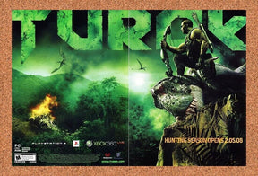 Turok Dinosaur Hunter Xbox 360 Original 2010 Ad Authentic Video Game Promo v2