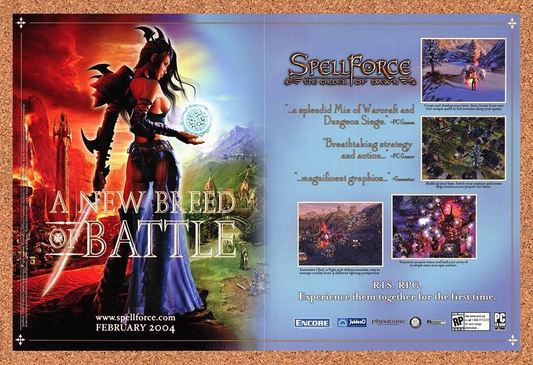 Spellforce The Order Of Dawn PC Original 2004 Ad Authentic Video Game Promo