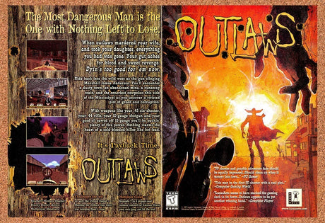 1997 Outlaws PC Original Advertisement / Retro Promo v1