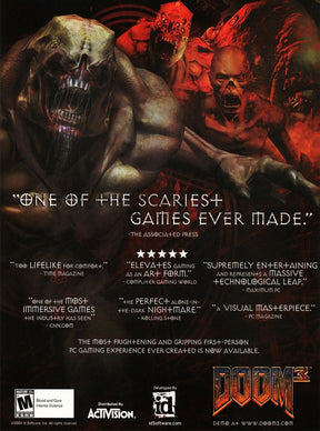 Doom 3 PC Original 2006 Ad Authentic id Software Horror FPS Video Game Promo