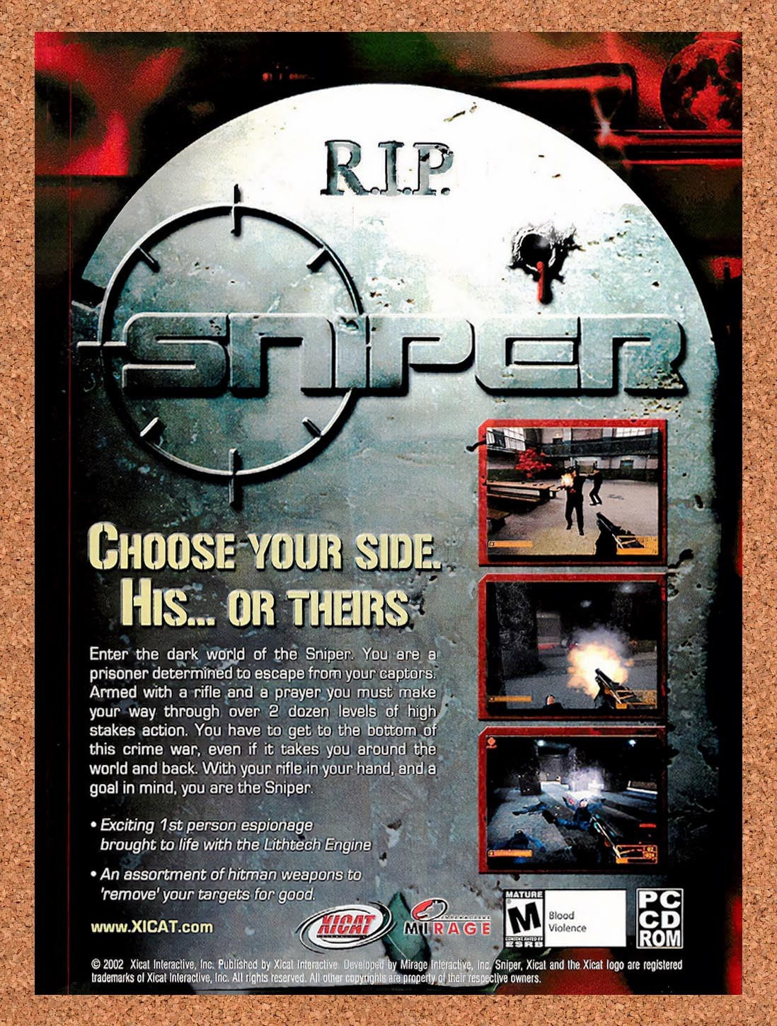 2002 Sniper PC Original Advertisement / Retro Promo v1