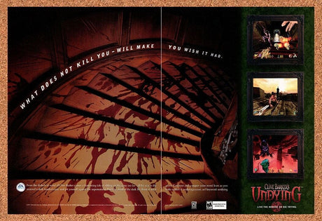 Clive Barker Undying PC Original 2003 Ad Authentic Horror Video Game Promo