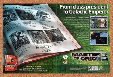 2002 Master Of Orion 3 PC Original Advertisement / Retro Promo v3