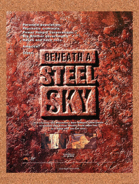 1994 Beneath A Steel Sky PC Original Advertisement / Retro Promo v1