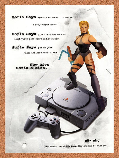 1995 Battle Arena Toshinden 1 Reserve Your PS1 Original Advert / Retro Promo v3